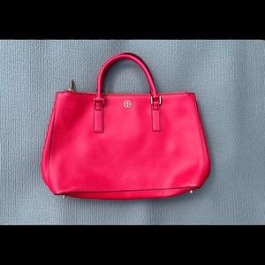 Tory Burch Large Double Zip Robinson Tote (Carnival)